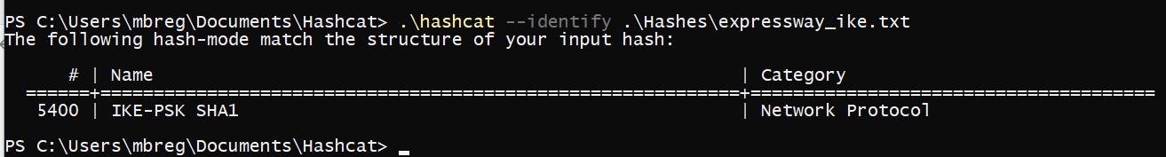 hashcat identify
